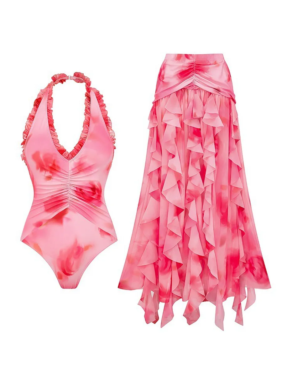 Ariella Tassel Print Swimsuit Set