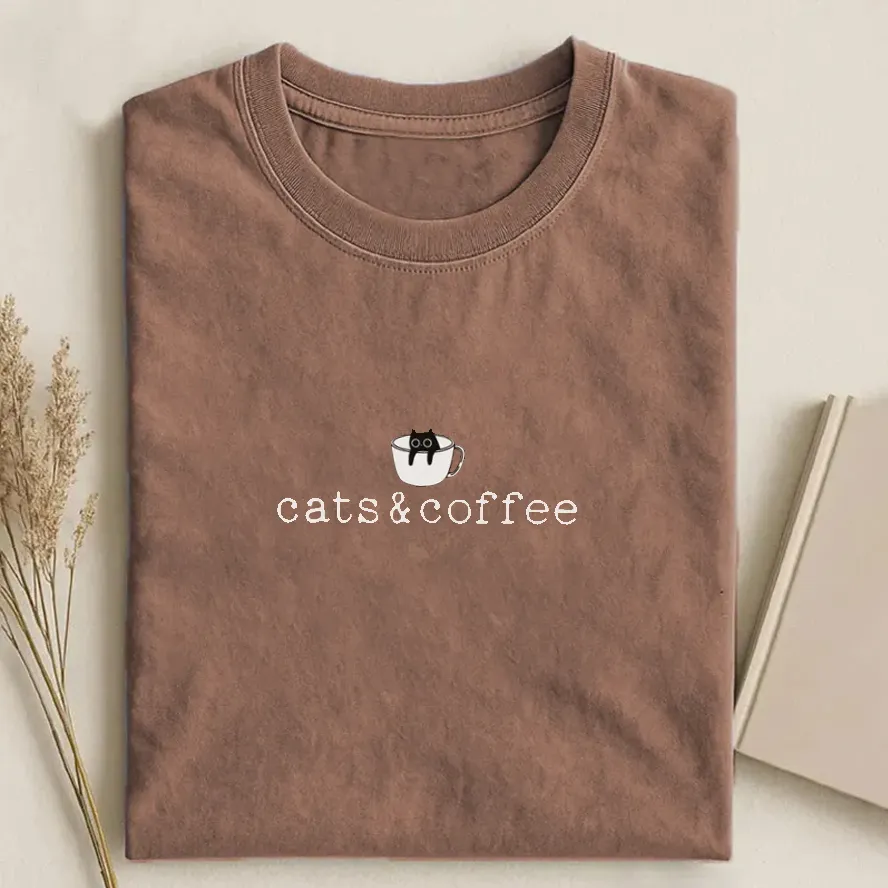 Cats And Coffee Tee