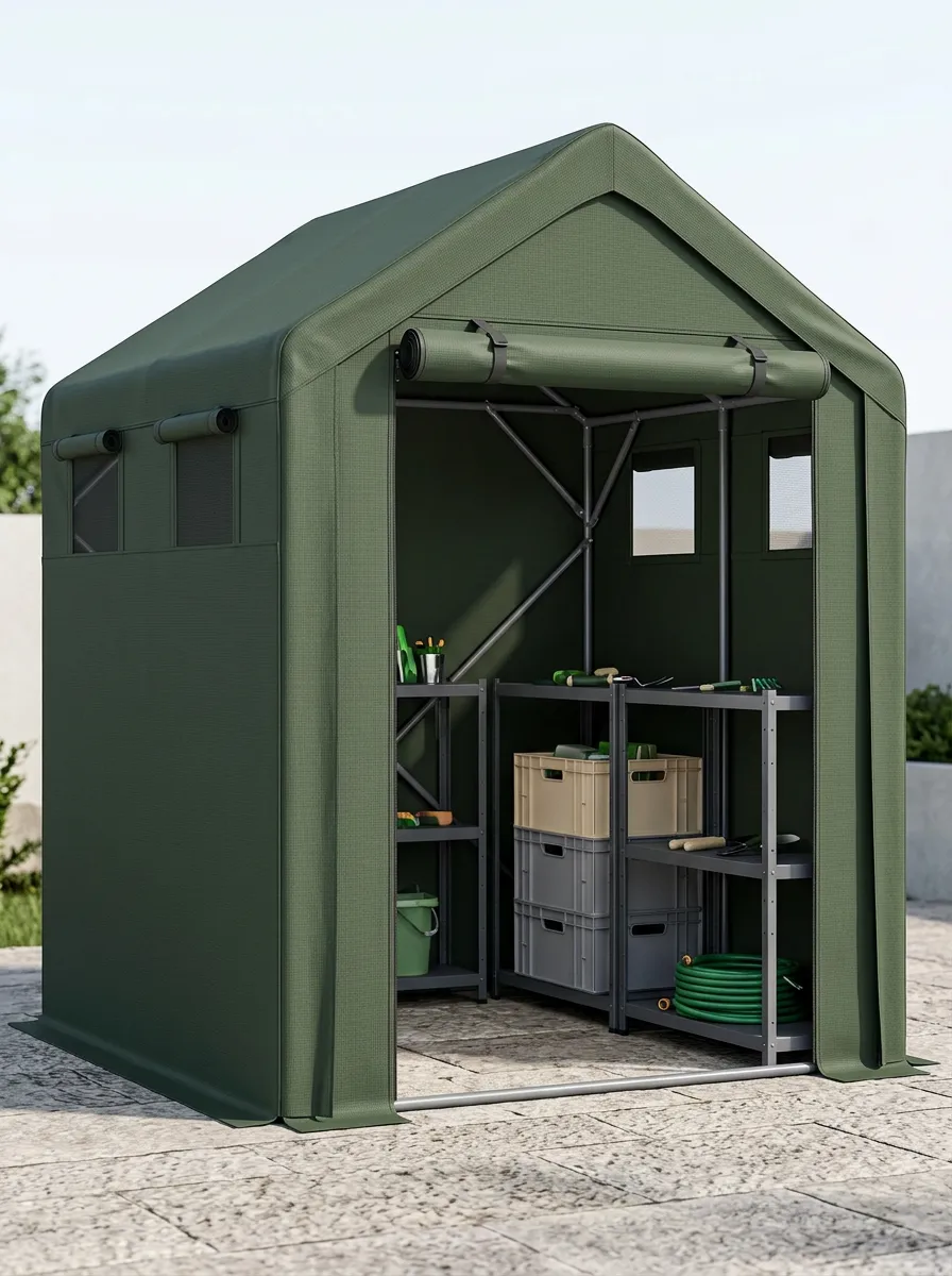 Outdoor Fabric Storage Shed