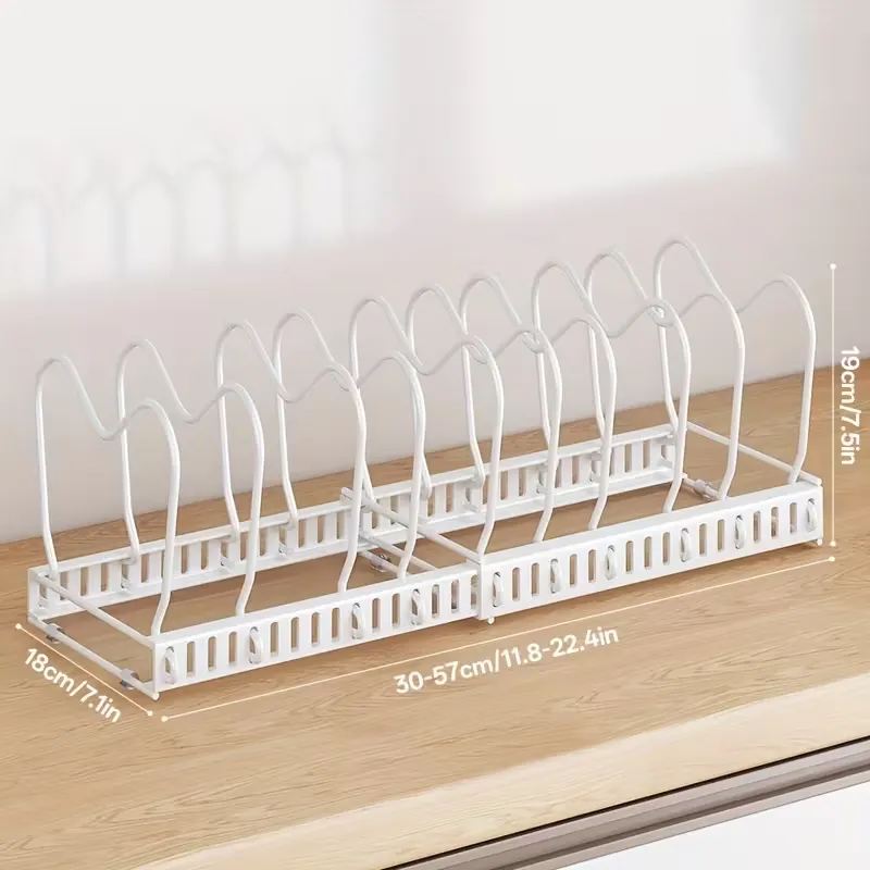 Adjustable Kitchen Storage for Dishes, Plates & Pan