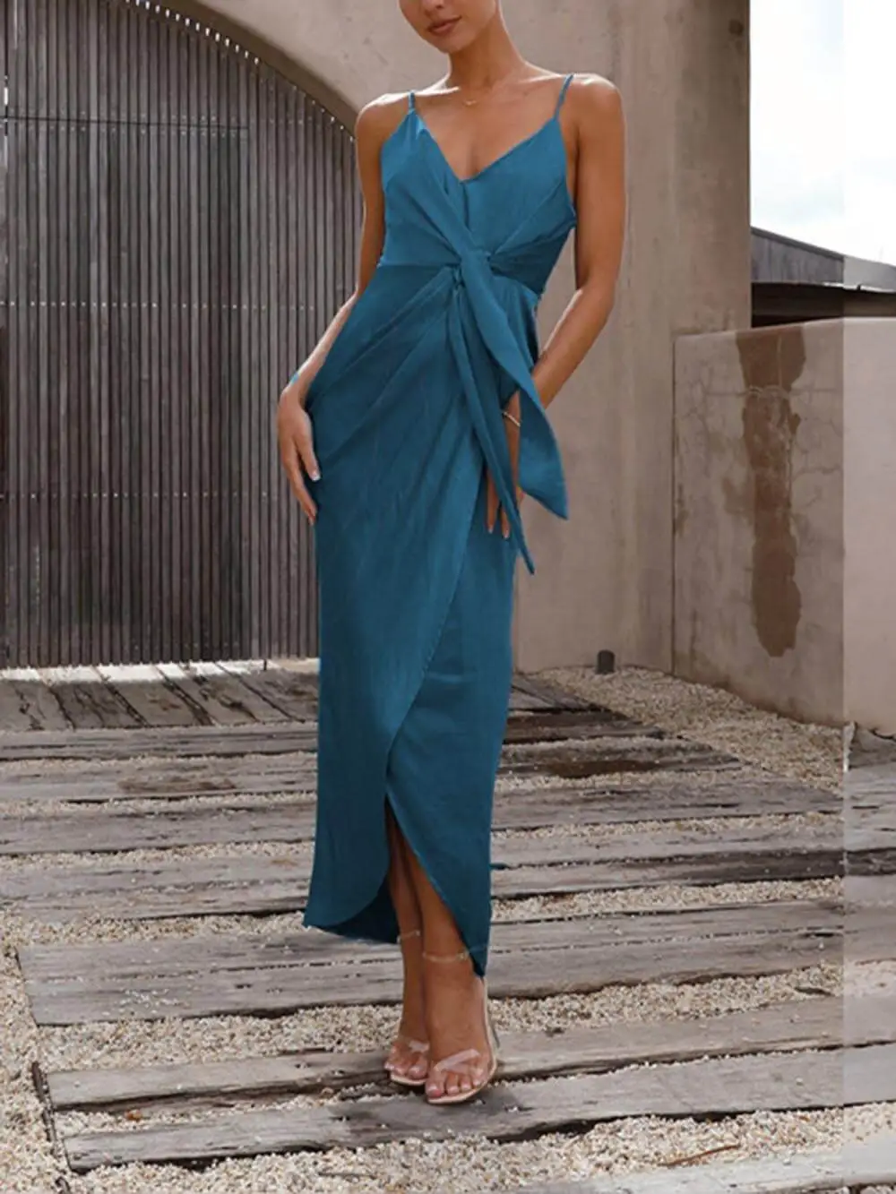 Stylish Strappy Halter Dresses Midi Dress