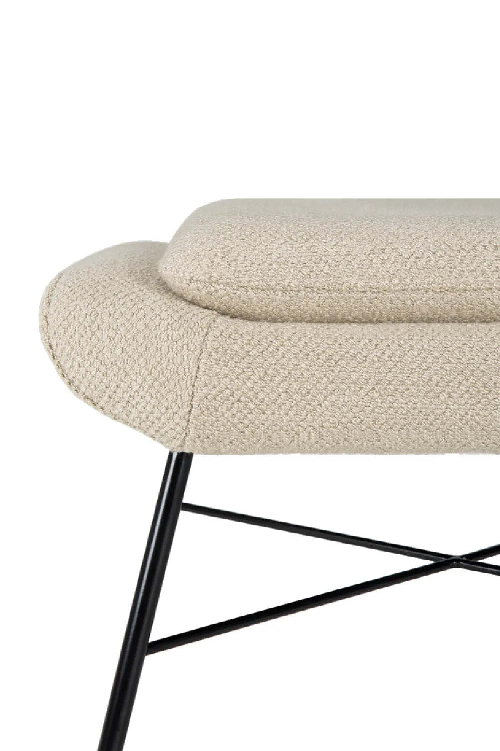 S Inspired Upholstered Footstool