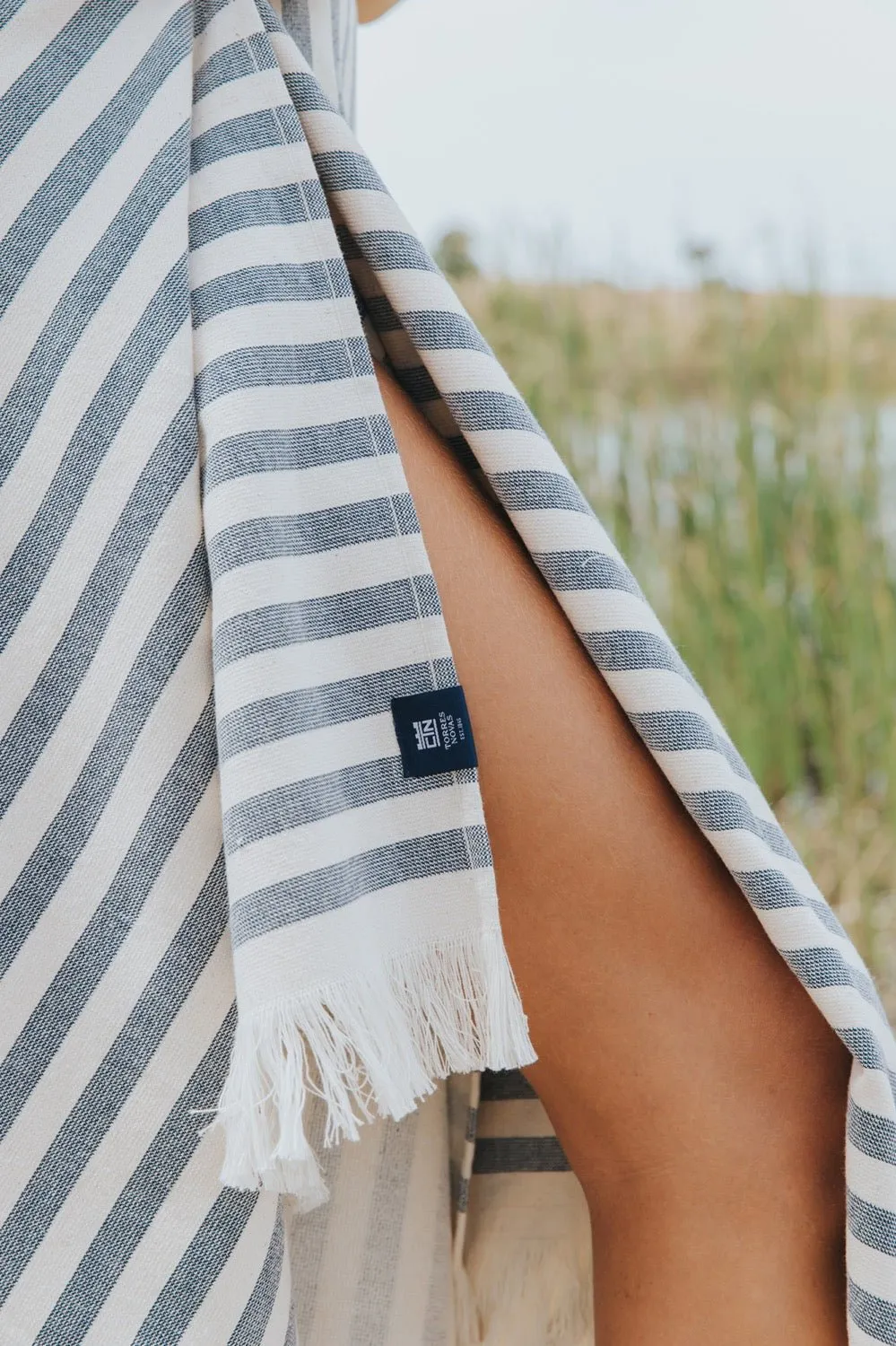 Striped Cotton Oversized Towel