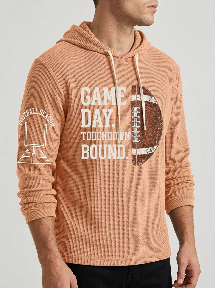 Football Graphic Casual Hoodie