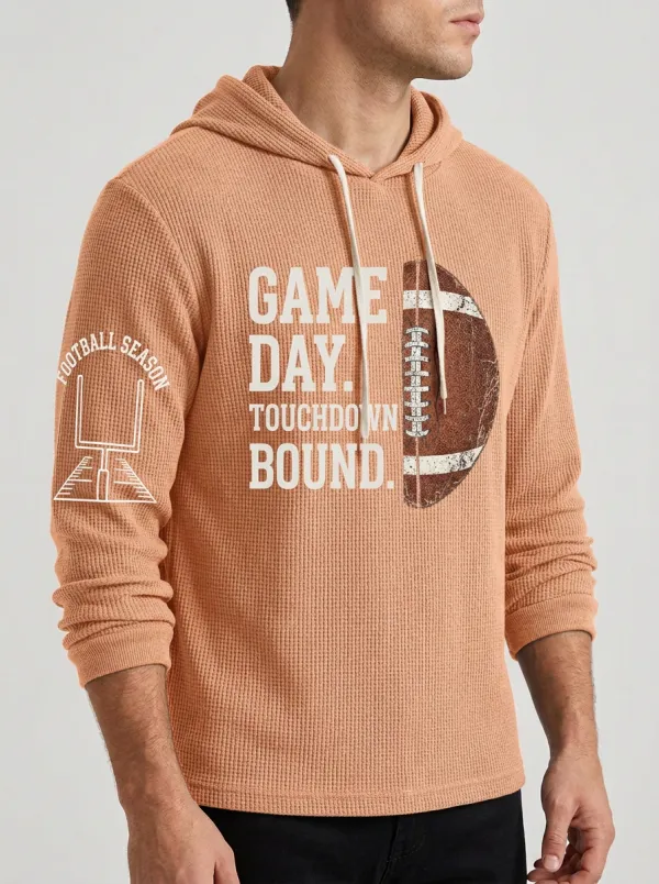 Football Graphic Casual Hoodie