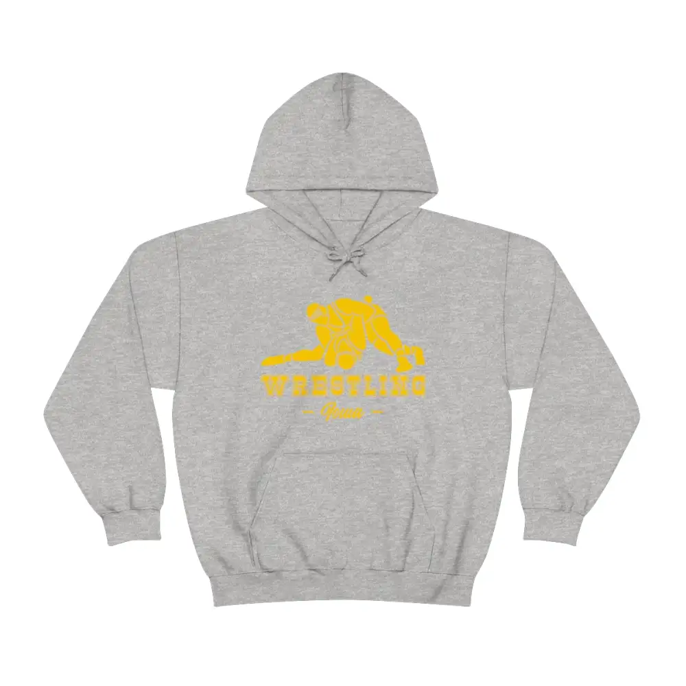 Casual Classic Print Wrestling Graphic Pullover Hoodie