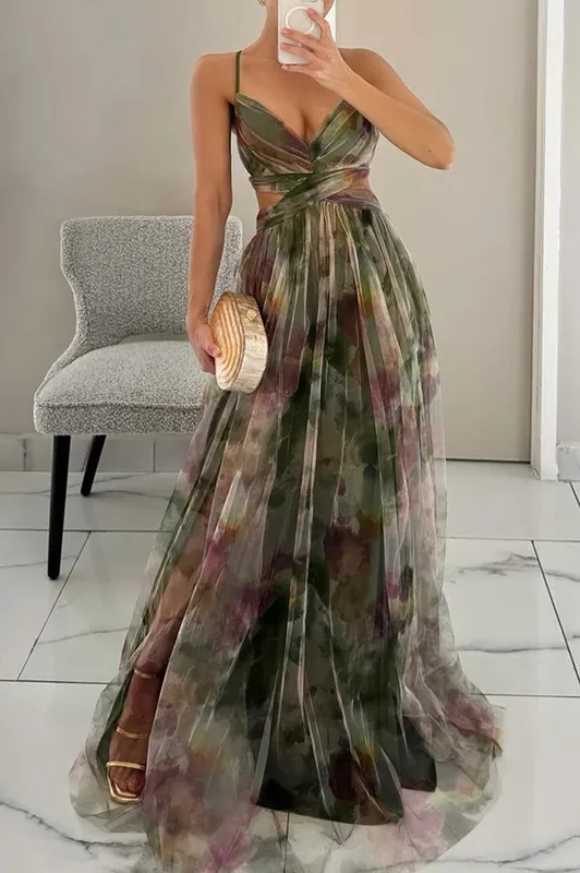 Elegant Floral Maxi Dress