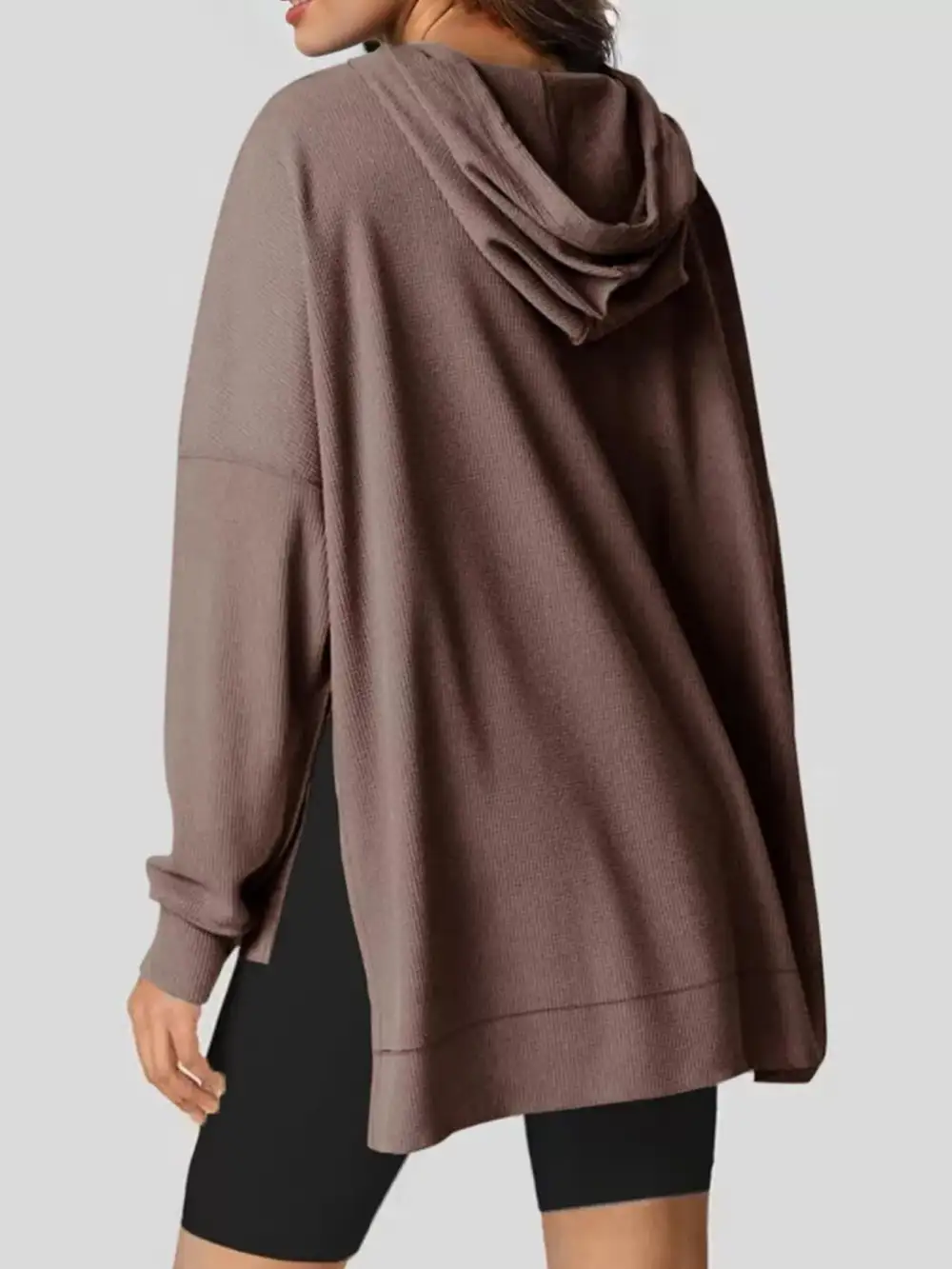 Refined Drawstring Pocketed Oversized Hoodie