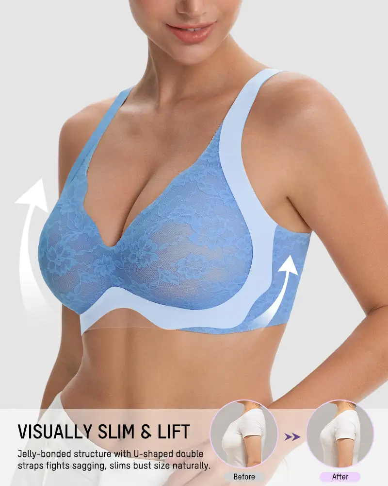 Wireless Lace Full Coverage Minimizer Bra