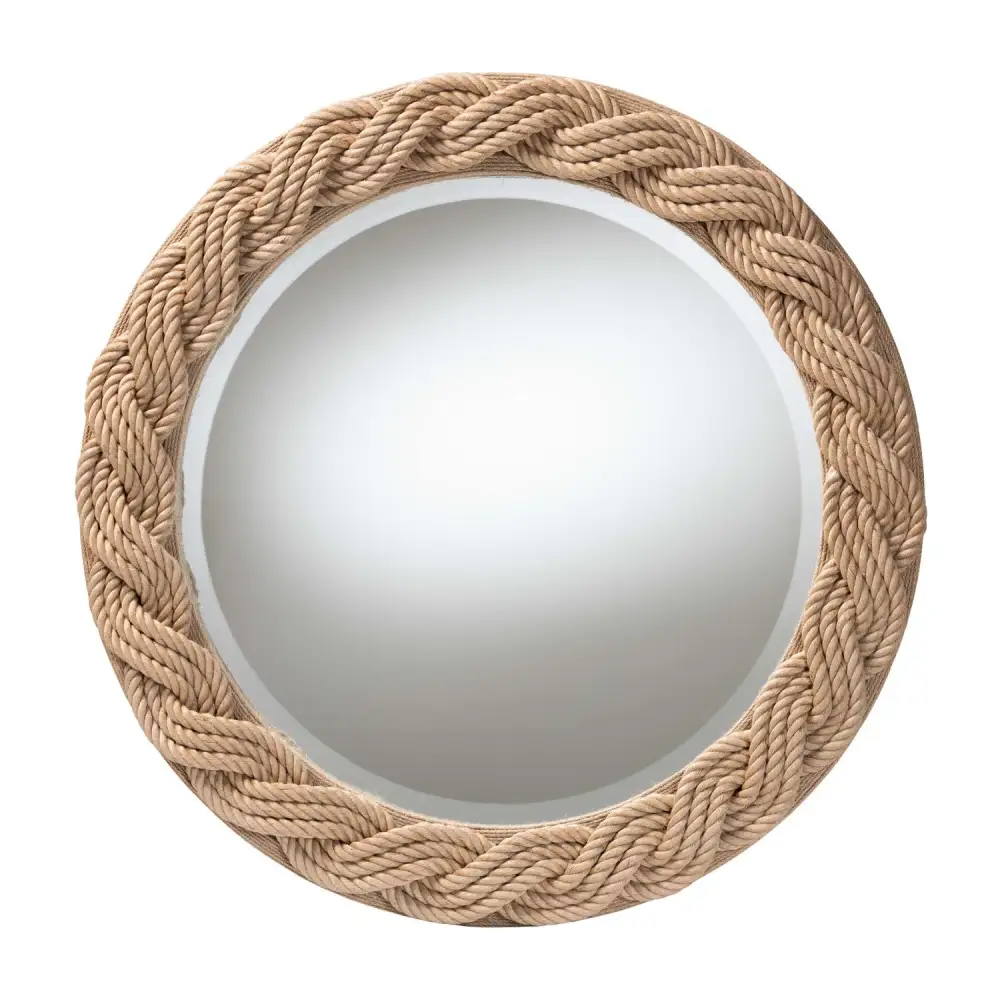 Braided Rope Round Boho Mirror
