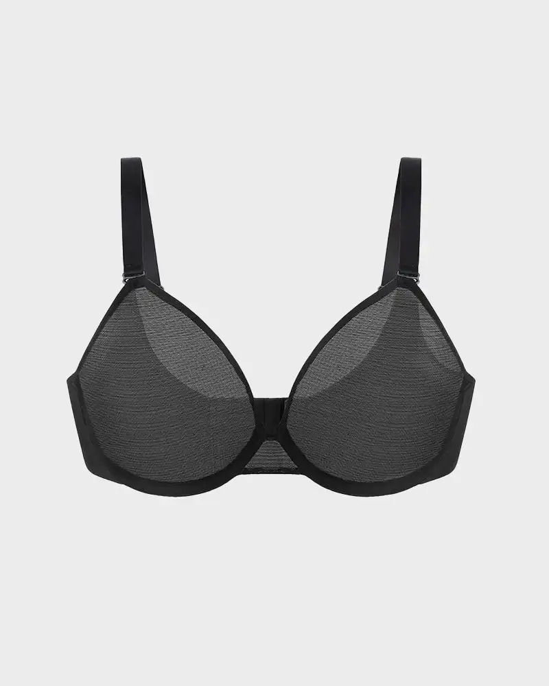 Seamless Mesh Unlined Underwire Bra