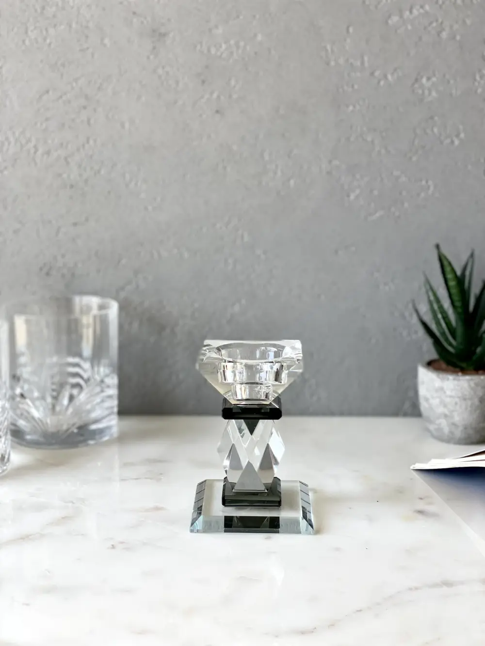 Black Axis Candle Stand Small