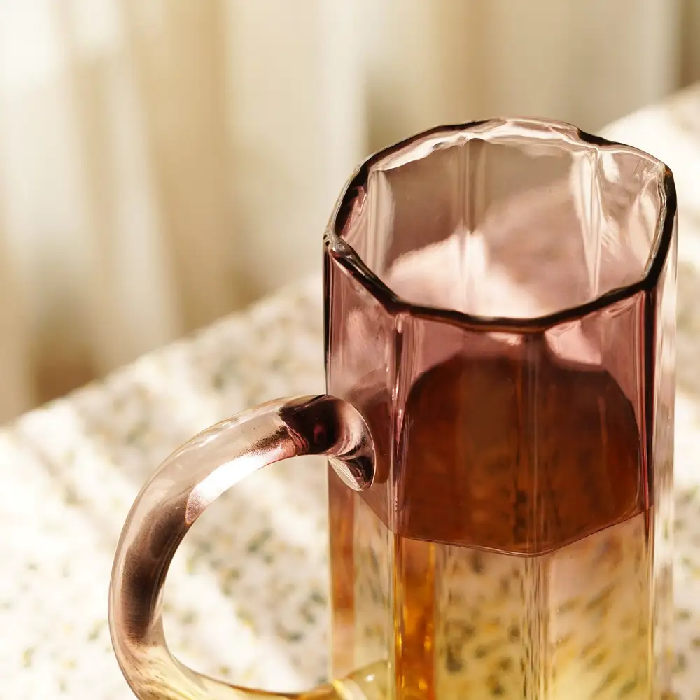 Ombre Textured Glass Pitcher