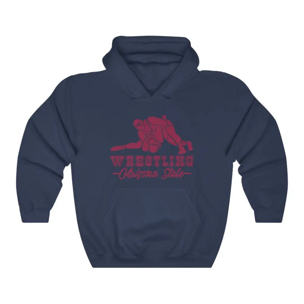 Soft Fleece Sport Print Wrestling Graphic Pullover Hoodie