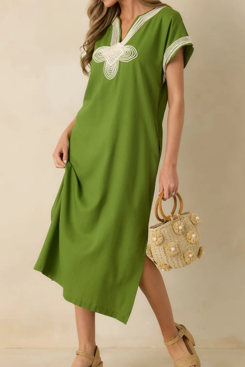 Embroidered Maxi Dress