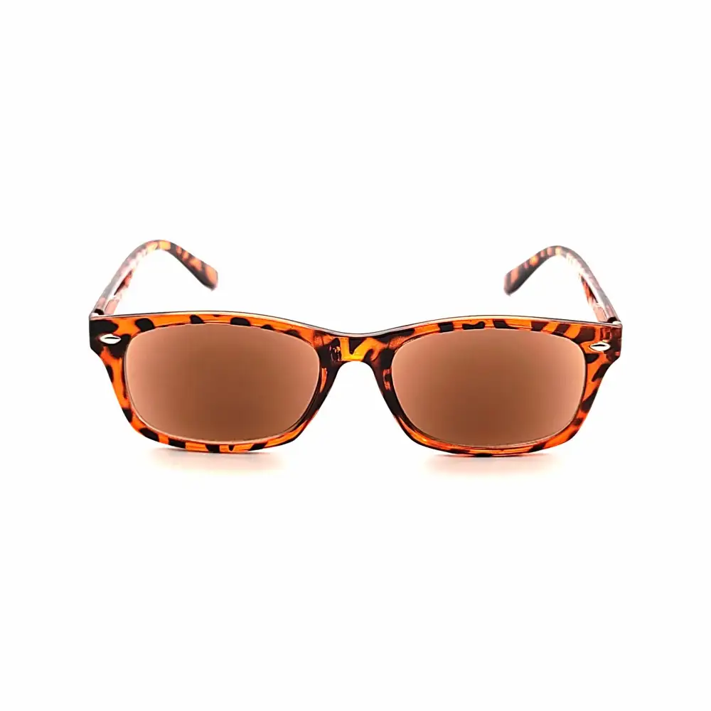 Classic Rectangular Full-Lens Smoke-Lens Reading Sunglasses