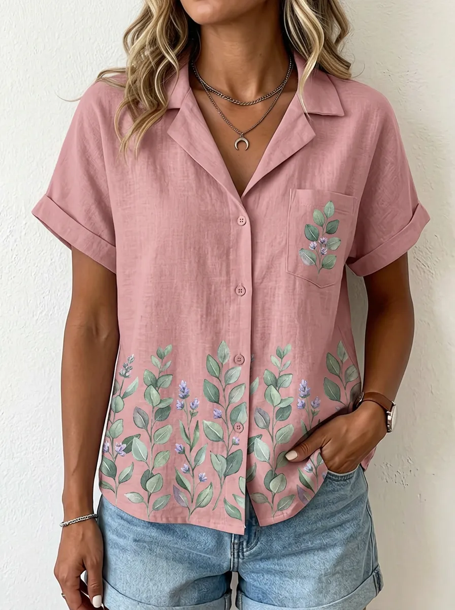 Botanical Nature Lover Lavender Eucalyptus Shirt