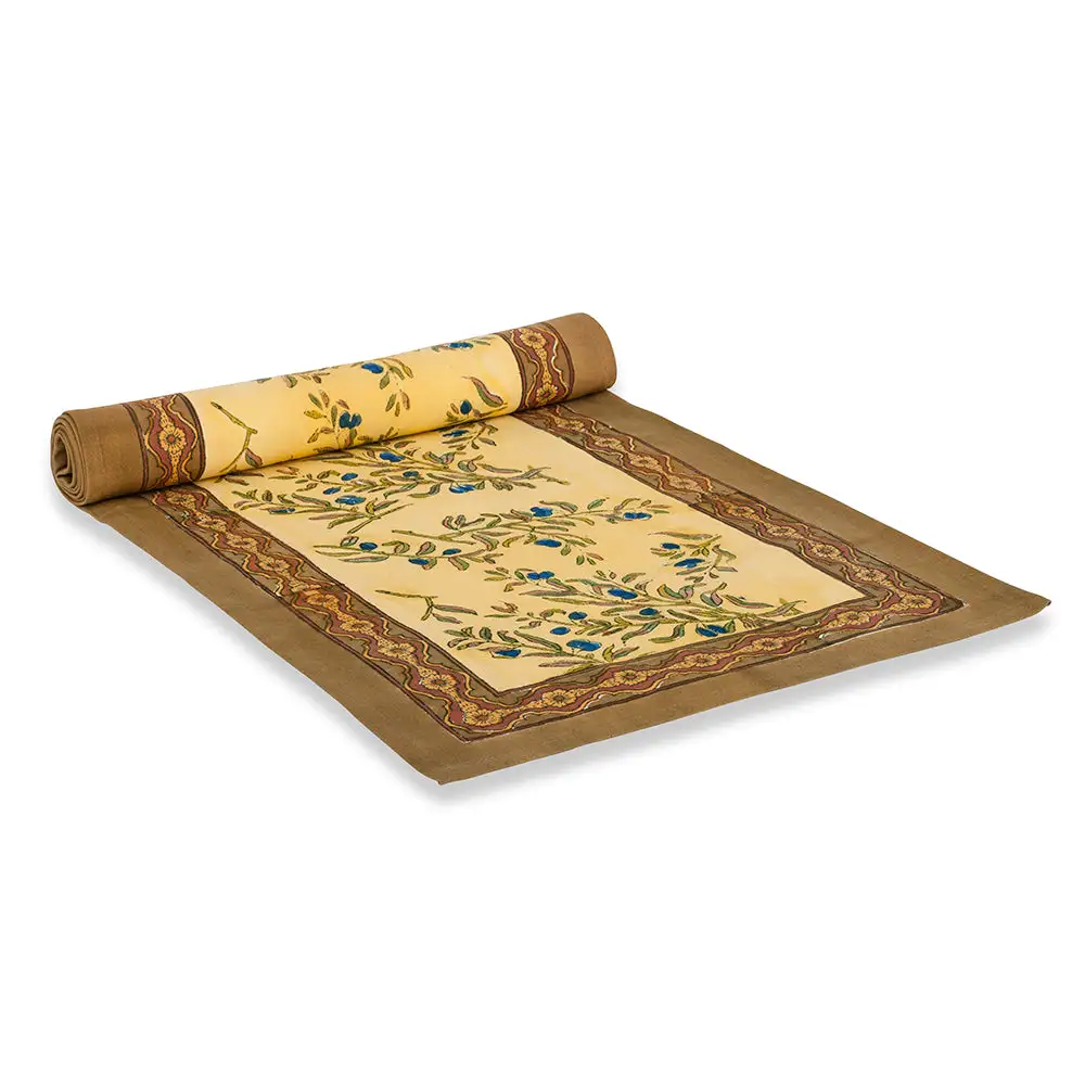 Twisting Olive Branch Table Runner