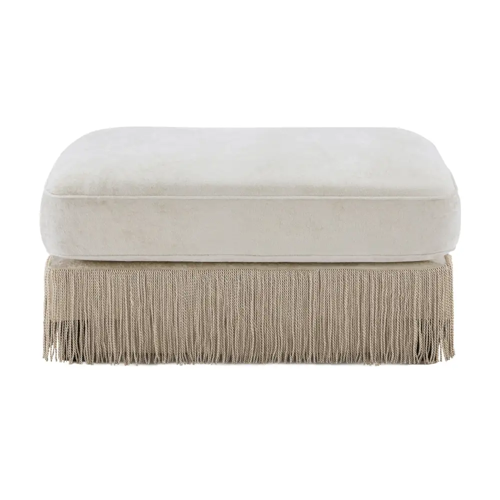 Textured Upholstered Ottoman
