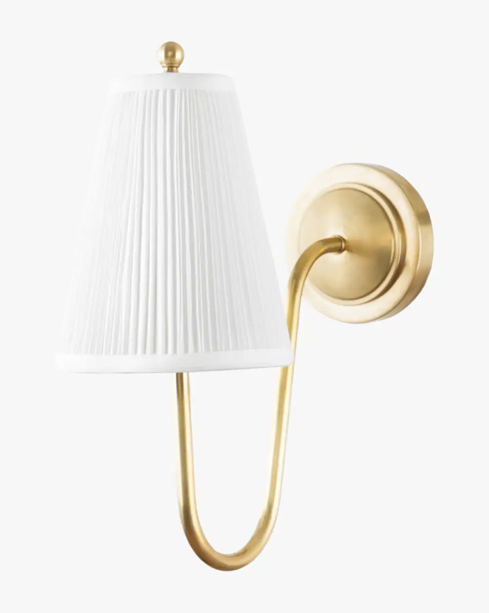 Pleated-Shade Modern Wall Sconce