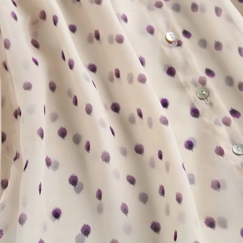 Frilled Chiffon Collared Blouse