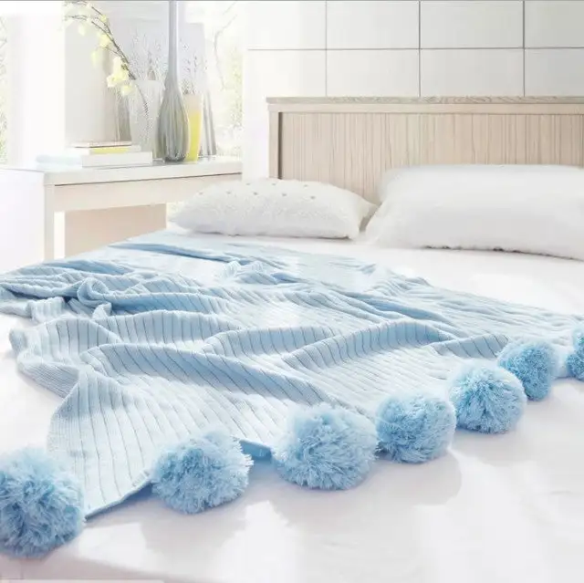 Pan Round Cotton Decorative Throw Blanket