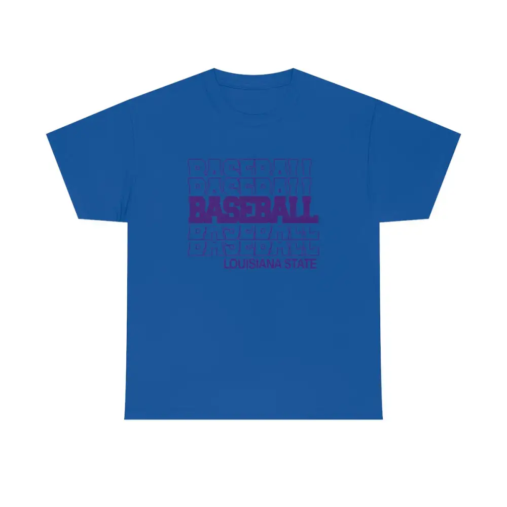 Baseball Louisiana State in Modern Stacked Lettering