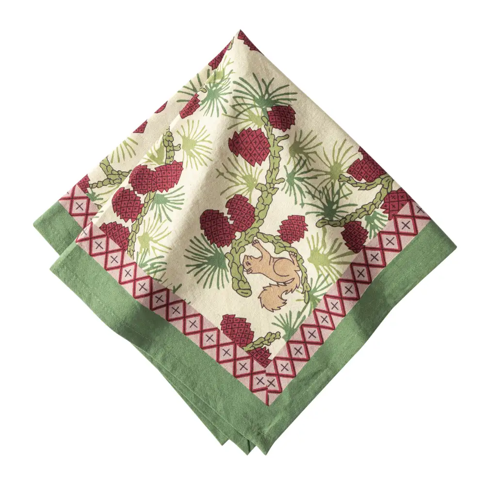 Relaxed Woodland Motif Napkin Set