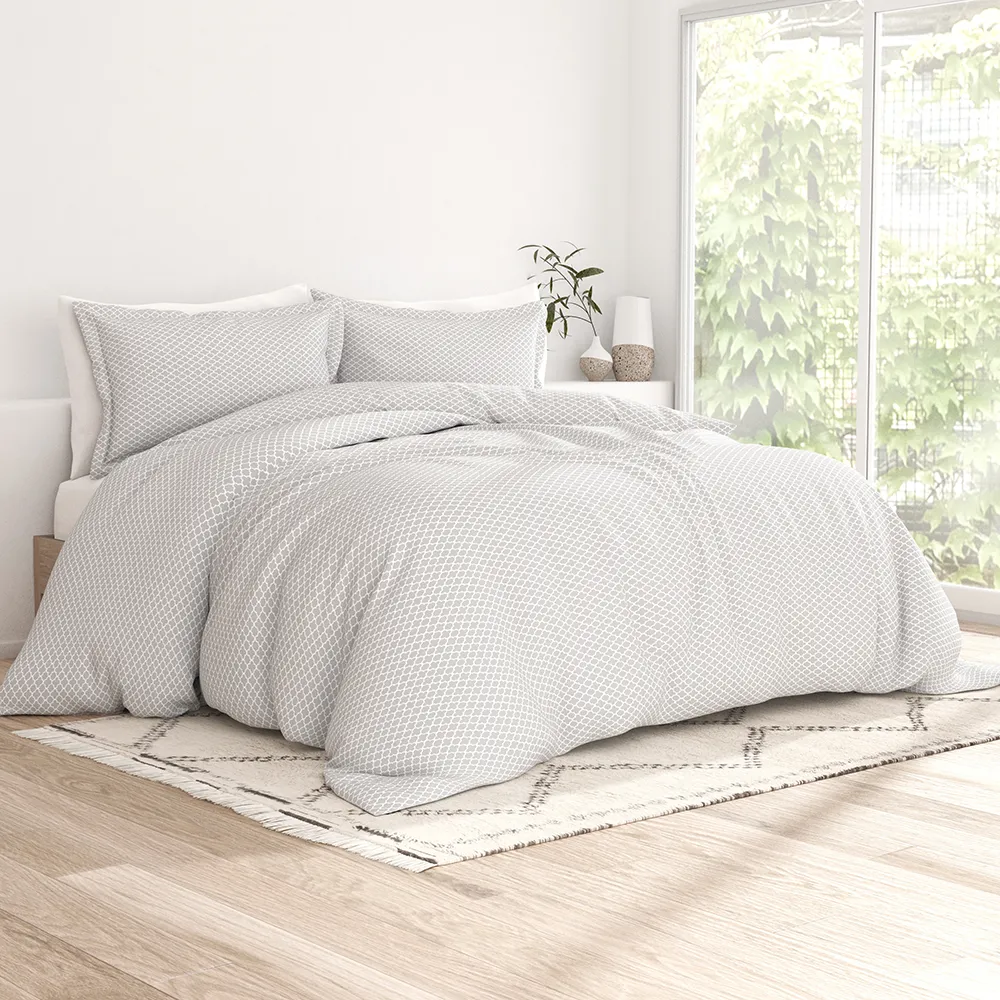 Quatrefoil Pattern Duvet Cover Set