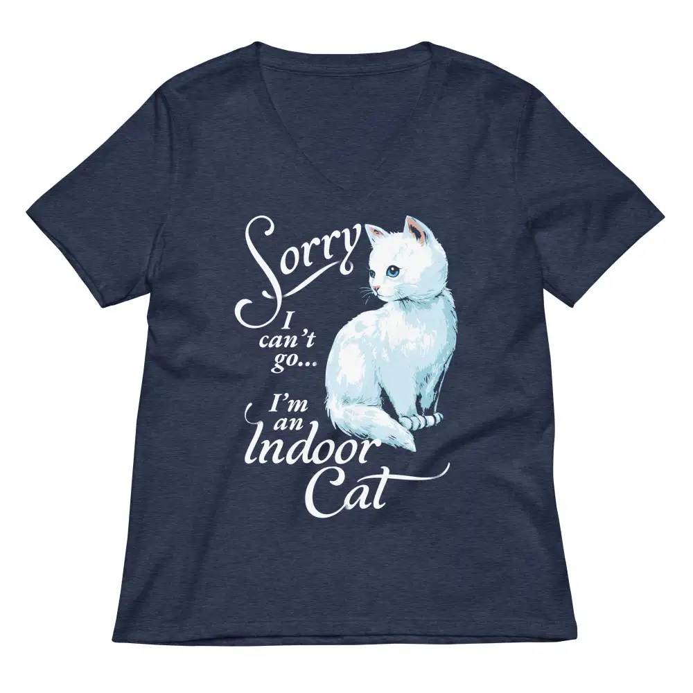 Indoor Cat V Neck Tee