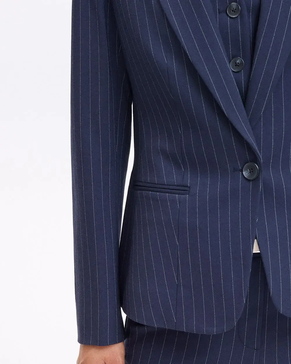 Fitted One-Button Blazer  Modern Stretch