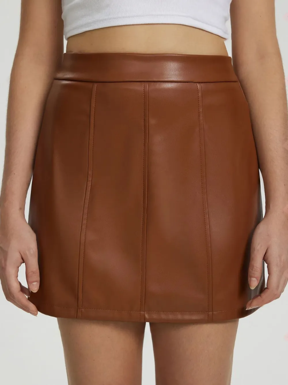 Fitted Mini Zipper Skirt