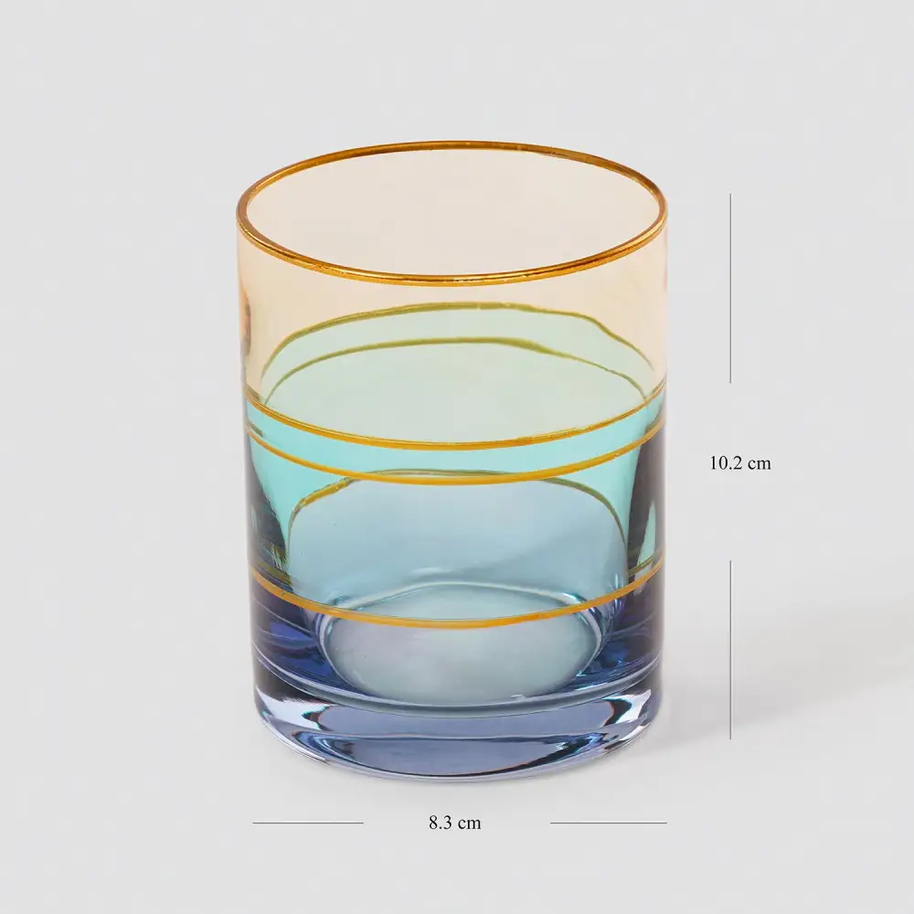 Blue Layered Drinking Glass Set