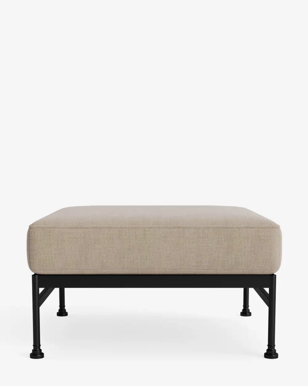 Curved Aluminum Ottoman