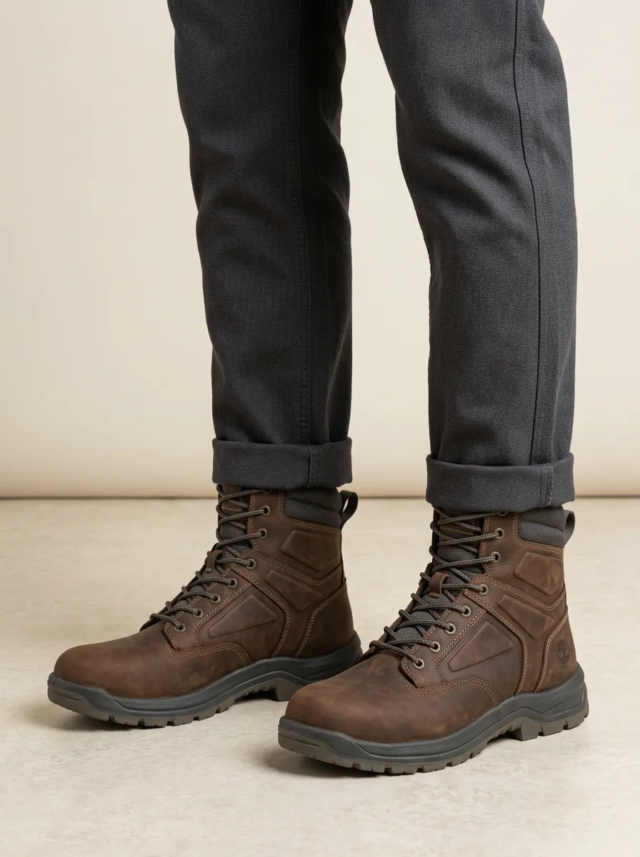 Unisex Leather Waterproof Tactical Work Boots