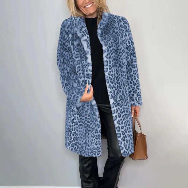 Leopard Plush Layering Jacket