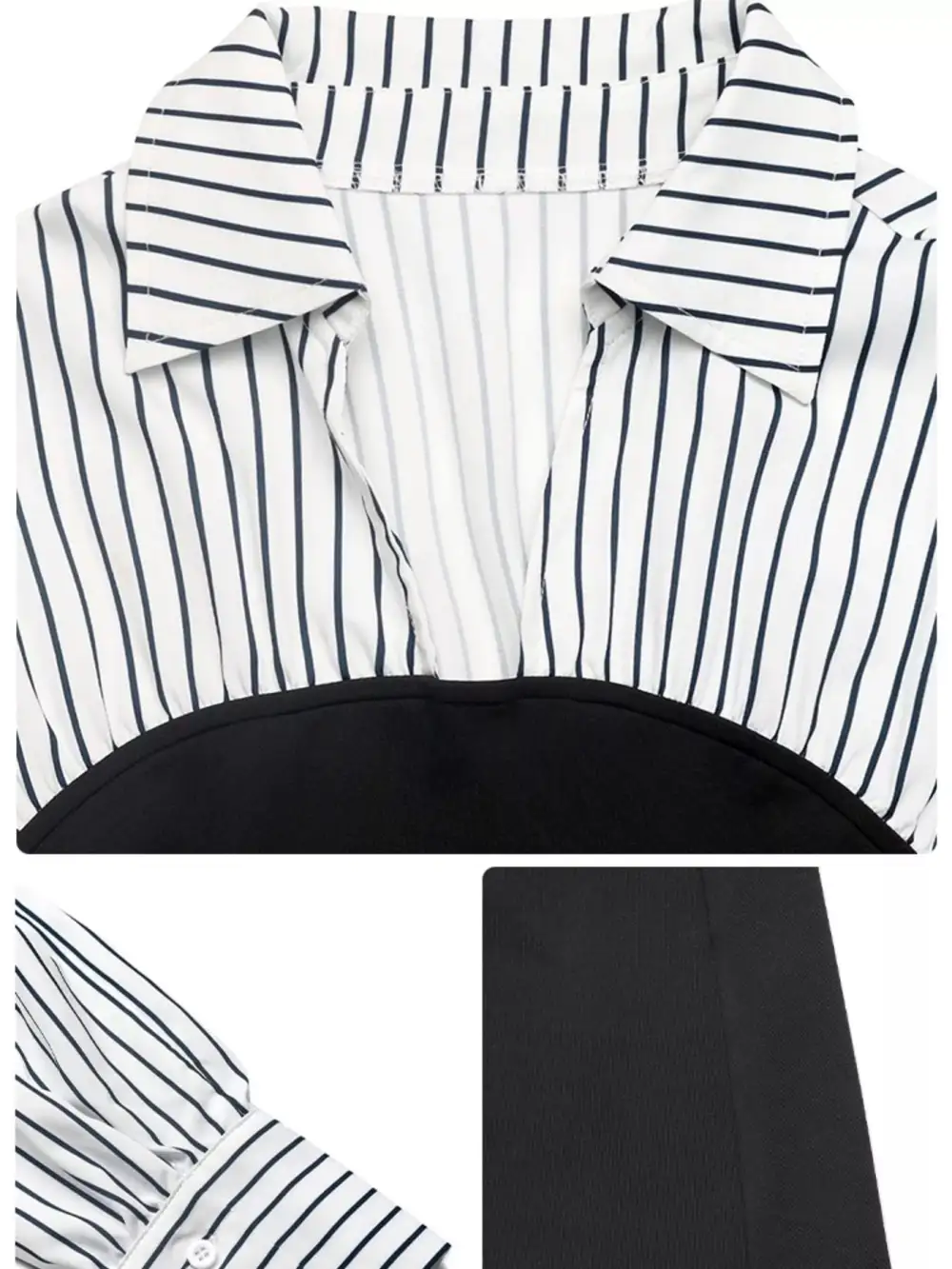 Structured Shape Striped Mini Dress