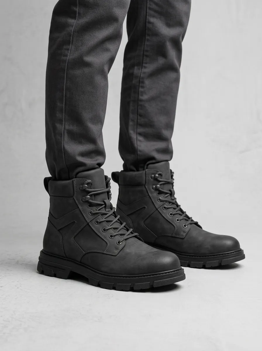 Unisex Contemporary Tactical Style Print Work Boots