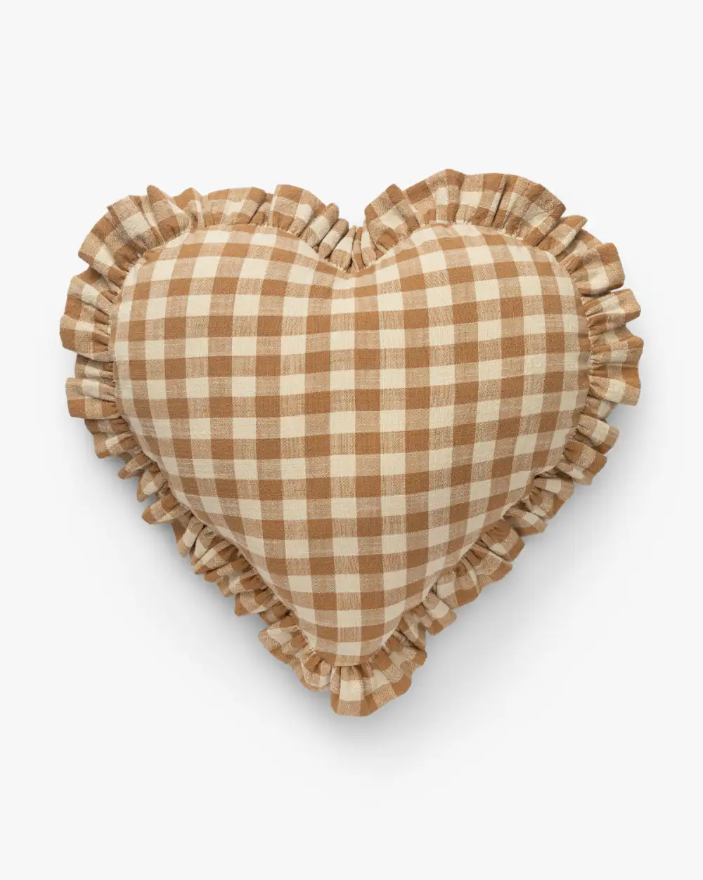 Gingham Heart-Shaped Pillow
