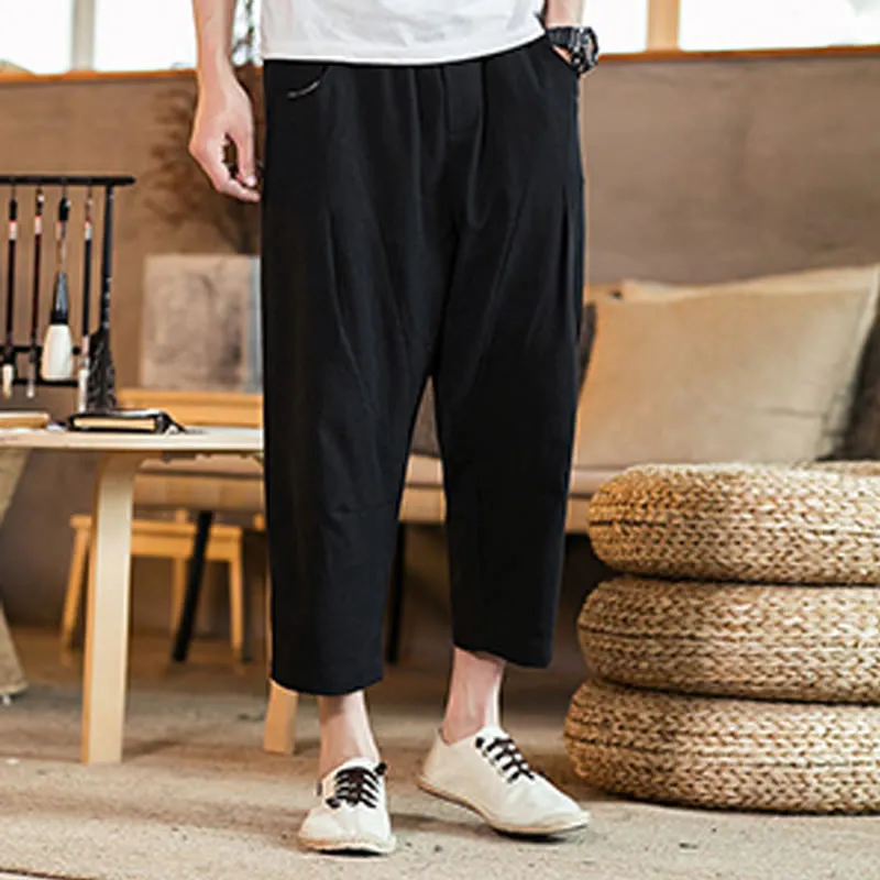 Drawstring Elastic Waist Pants