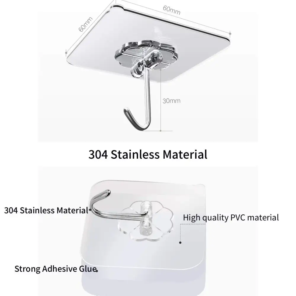 (20Pcs-Set)Single Transparent Sticker hook