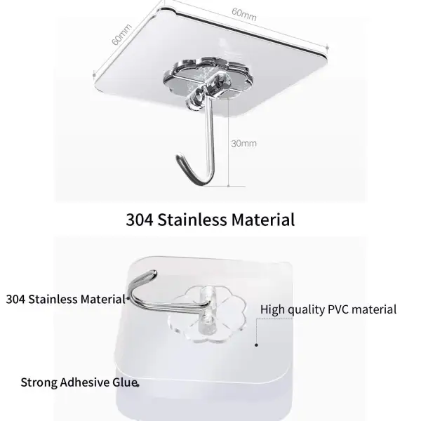 (20Pcs-Set)Single Transparent Sticker hook