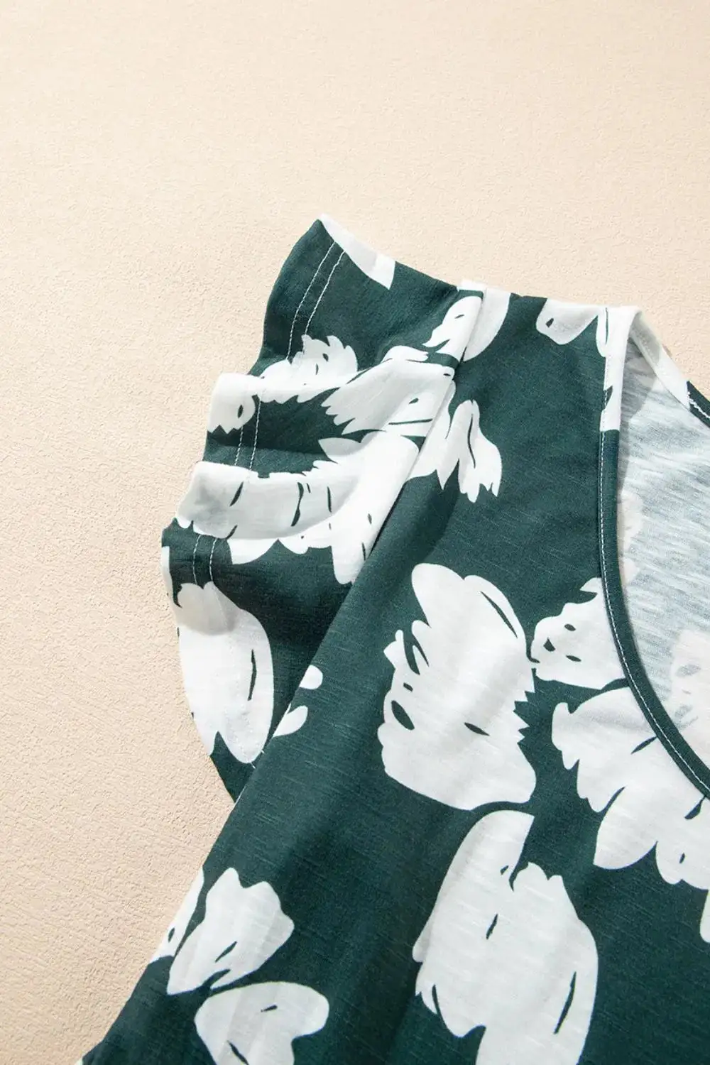 Relaxed Ruffle Trim Mini Dress