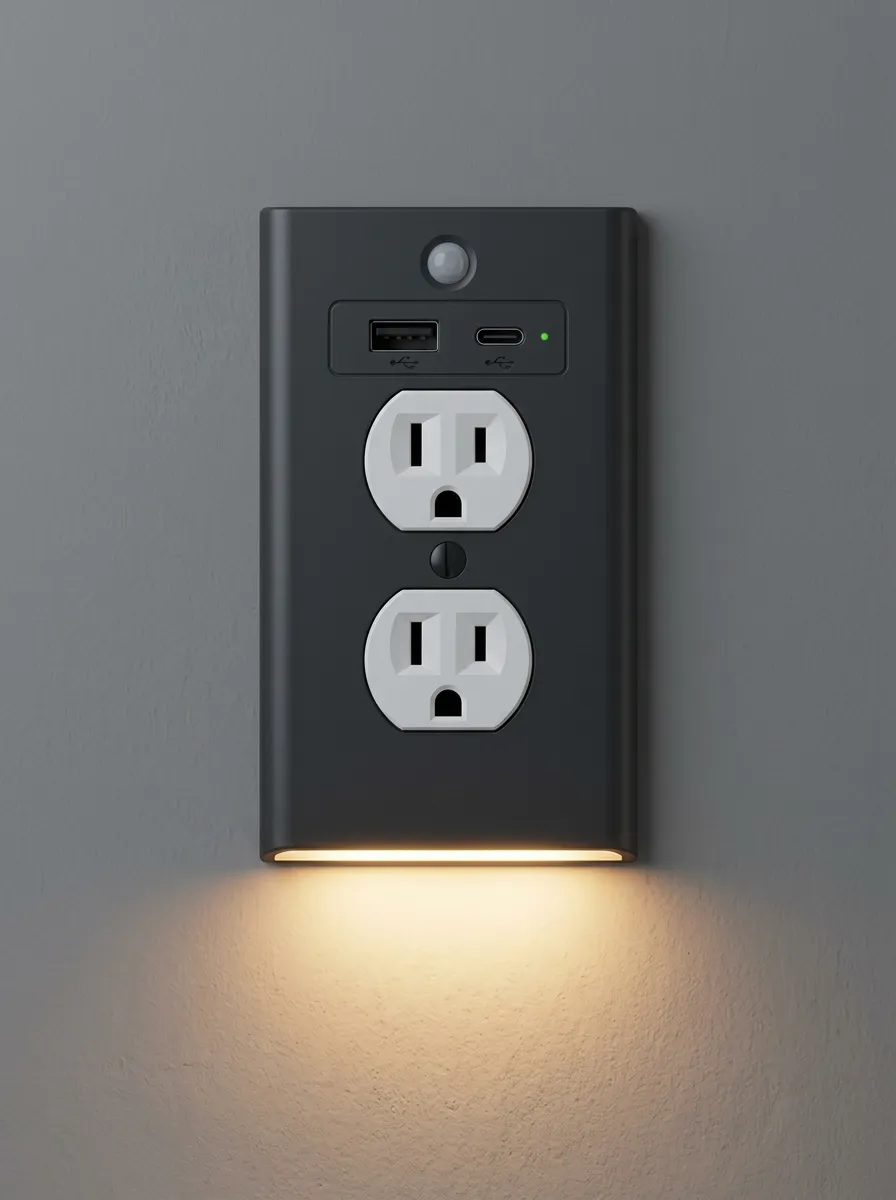 USB Sensor Night Light Printed LED Outlet Cover
