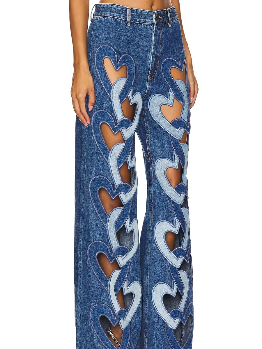 Arabelle High-Waisted Heart-Shaped Cutout Jeans