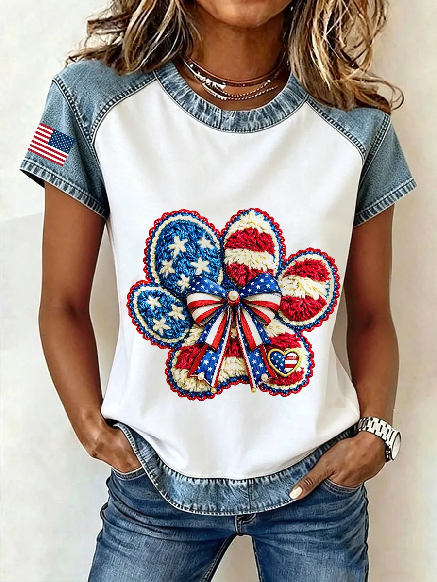 Women's 250th Anniversary Dog Paw T-Shirt