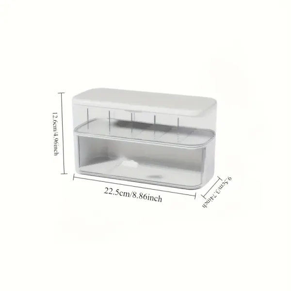 1pc Clear Desktop Cable Organizer Box