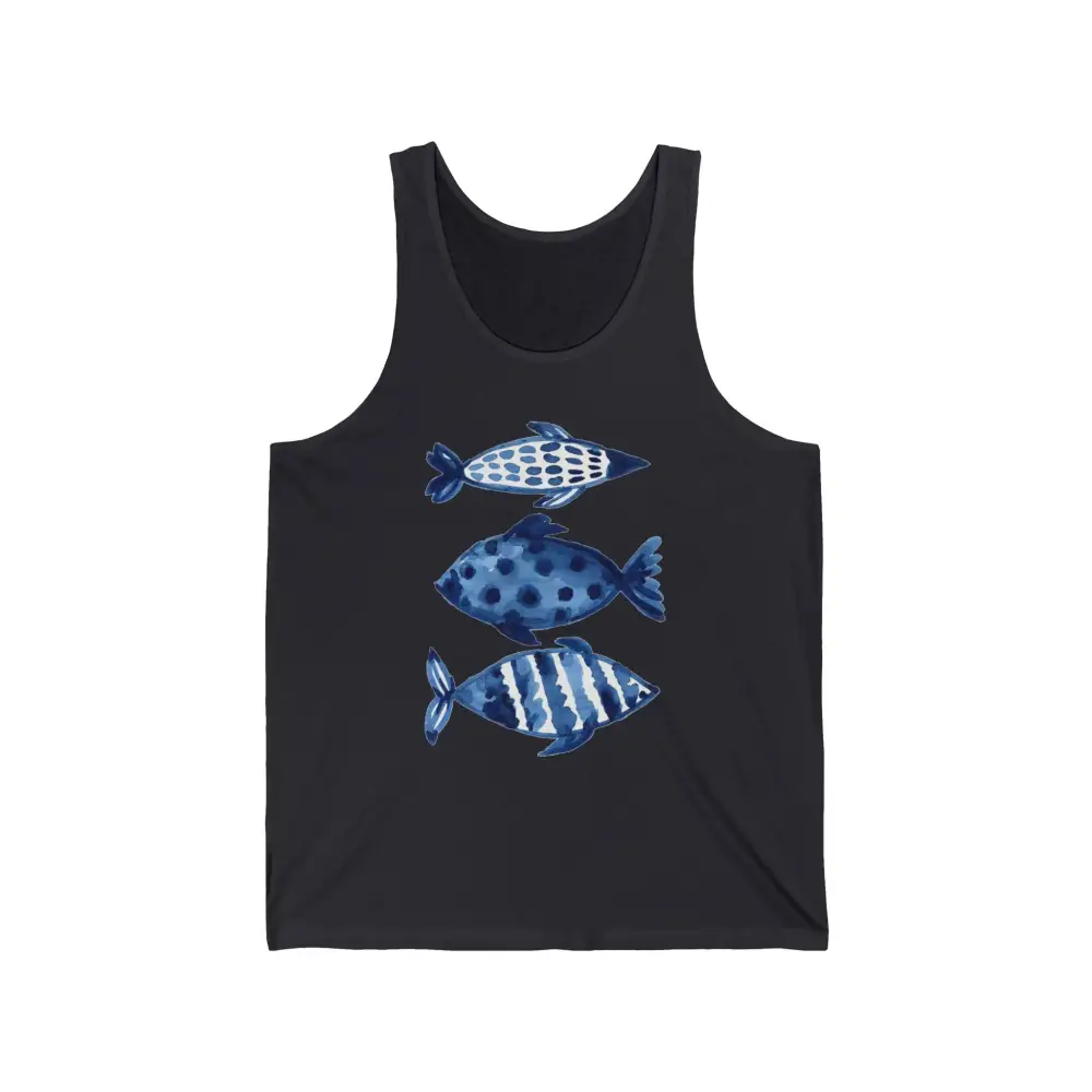 3 Indigo Fish Tank Top