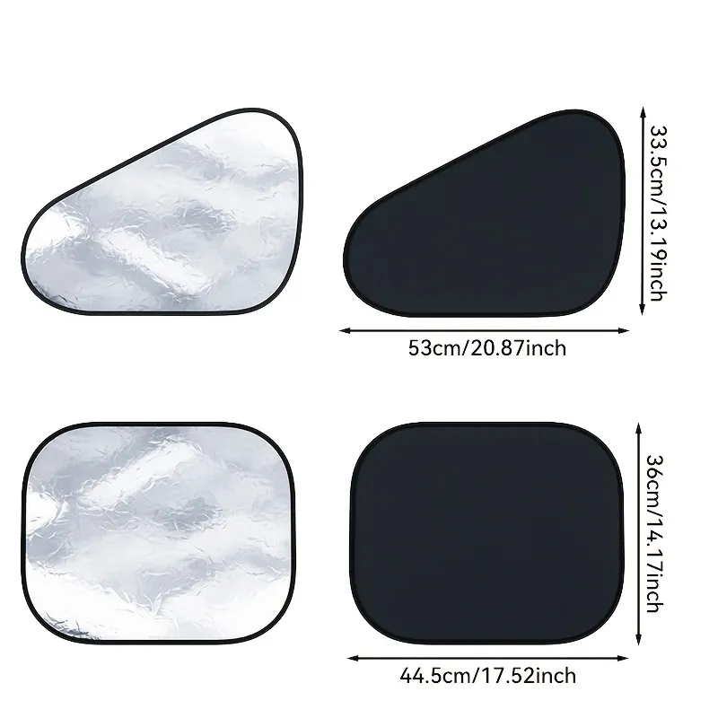 4 Pcs Car Window Sun Shade Covers