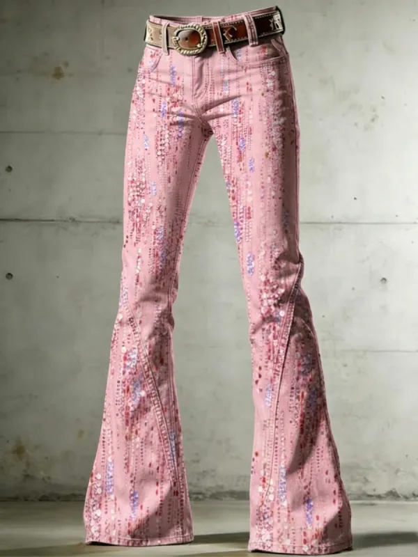 Women's Floral Casual Long Pants